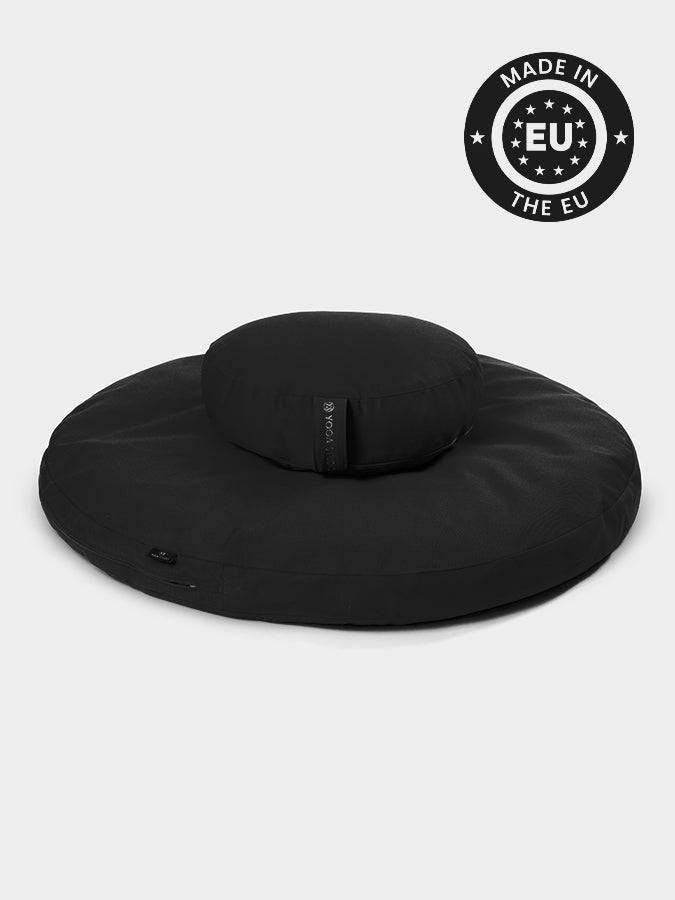 Round Organic Zabuton Meditation Cushion Kit with Zafu