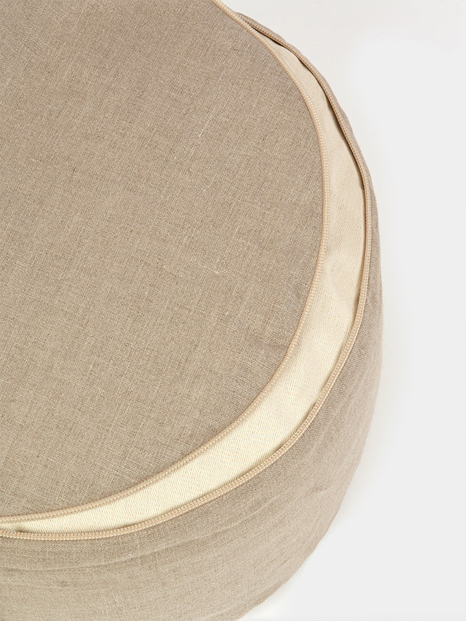 Cylinder Buckwheat Linen Meditation Cushion