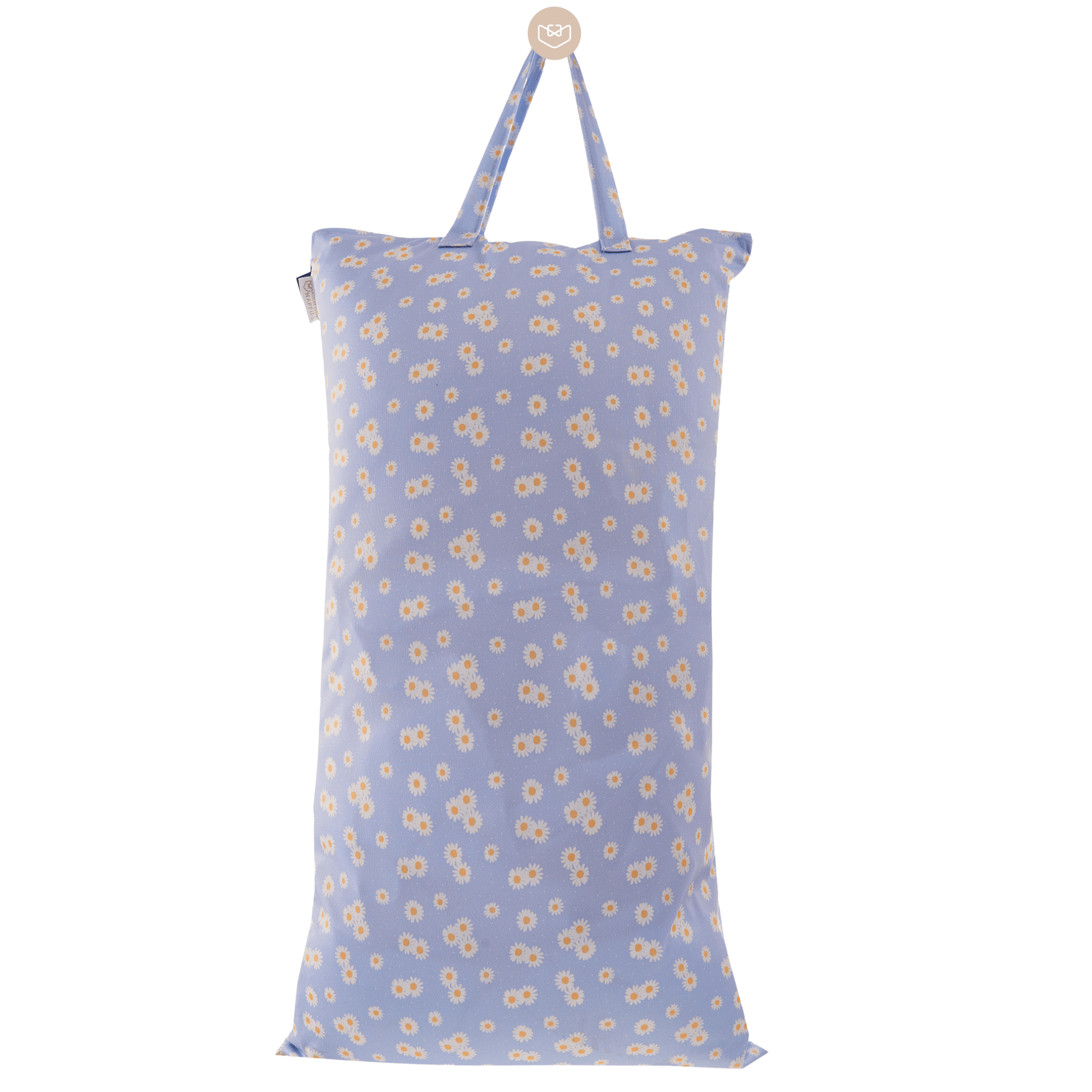 XL Wet Bag Reusable Cloth Nappy Pail Ditsy Daisy Sky Blue