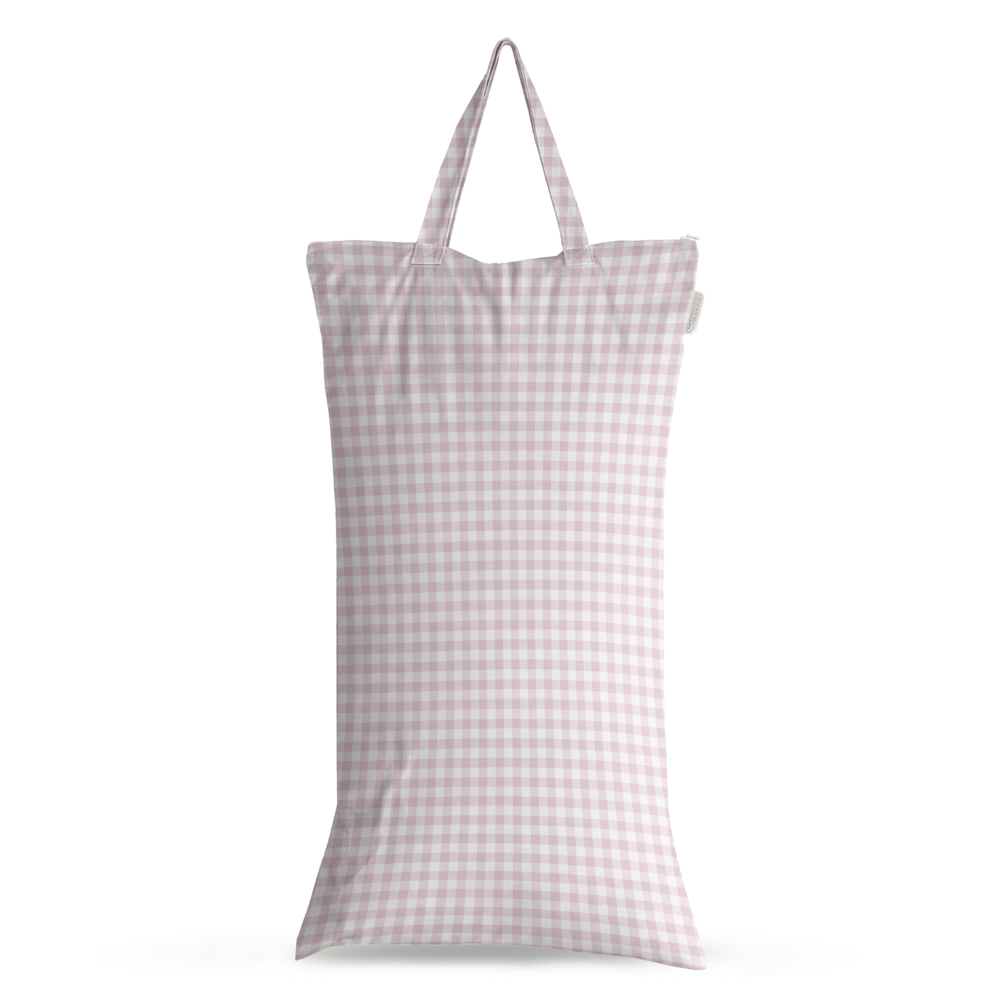XL Lilac Gingham Wet Bag for Reusable Nappies