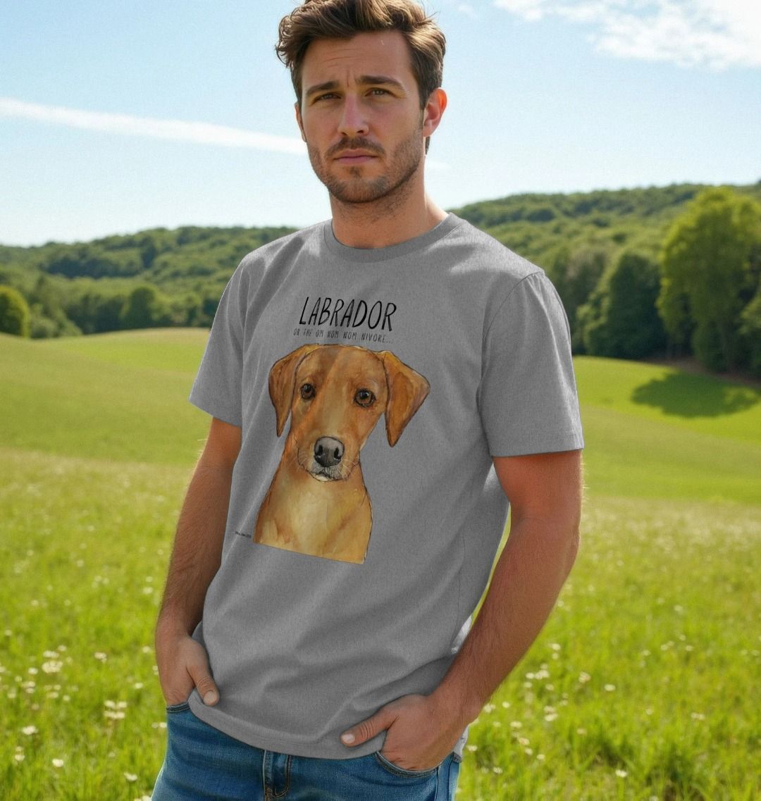 Fox Red Labrador Men's Tee Snack Goals and Tail Wags