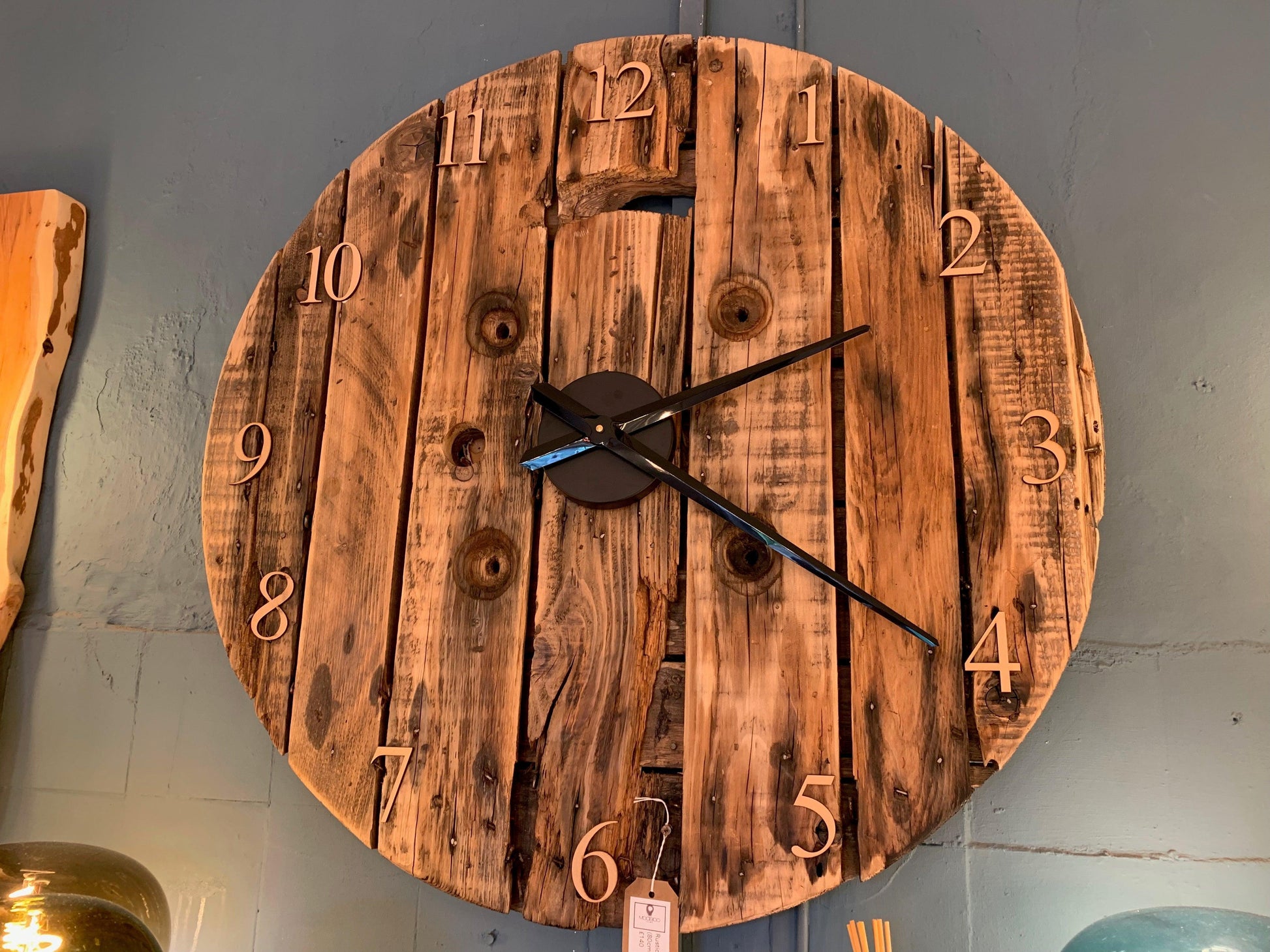 XXL Reclaimed Cable Reel Wall Clock