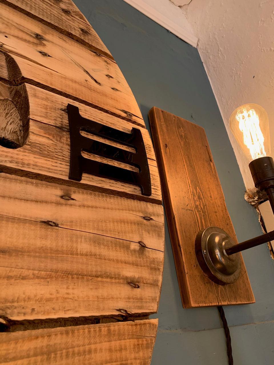 XXL Reclaimed Cable Reel Wall Clock