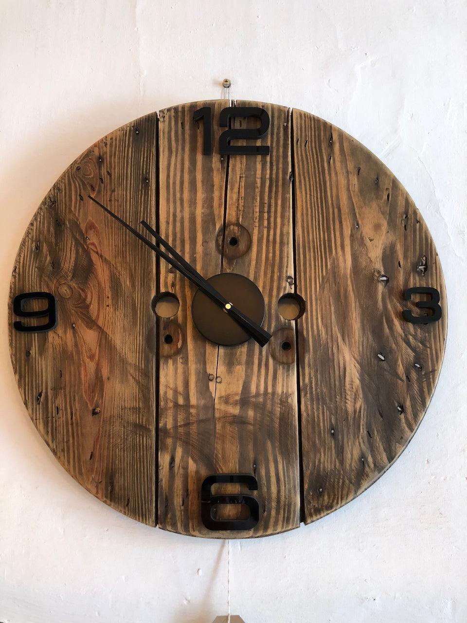 XXL Reclaimed Cable Reel Wall Clock