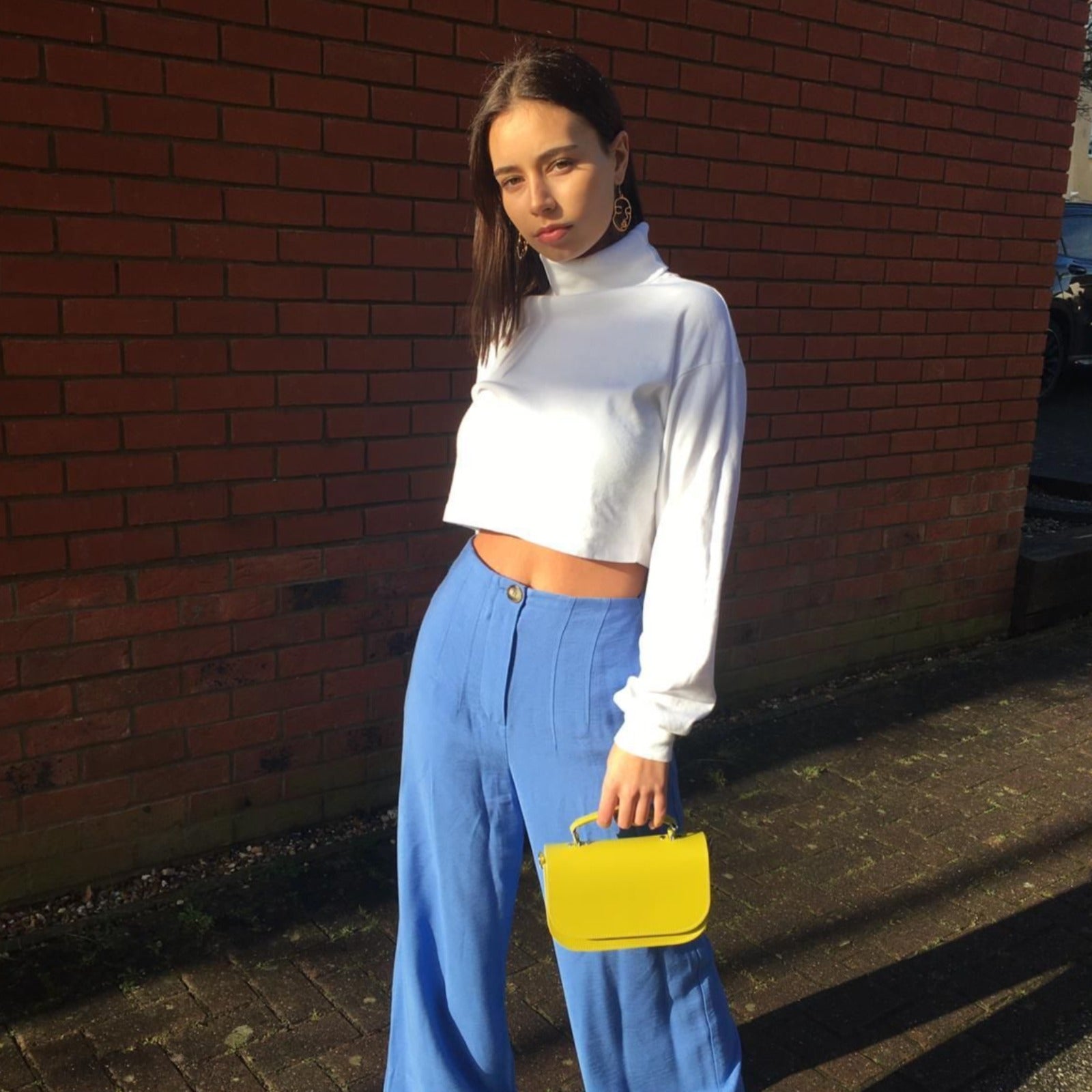 Aura Handmade Leather Bag in Lilac Grey