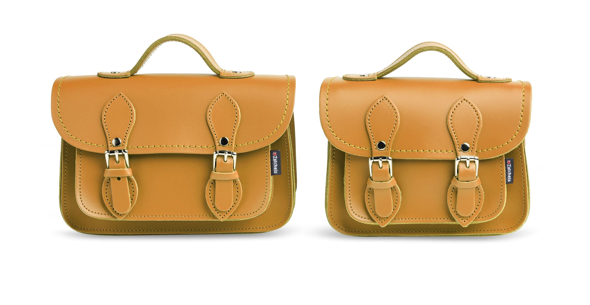 Handmade Leather Micro Satchel in Yellow Ochre