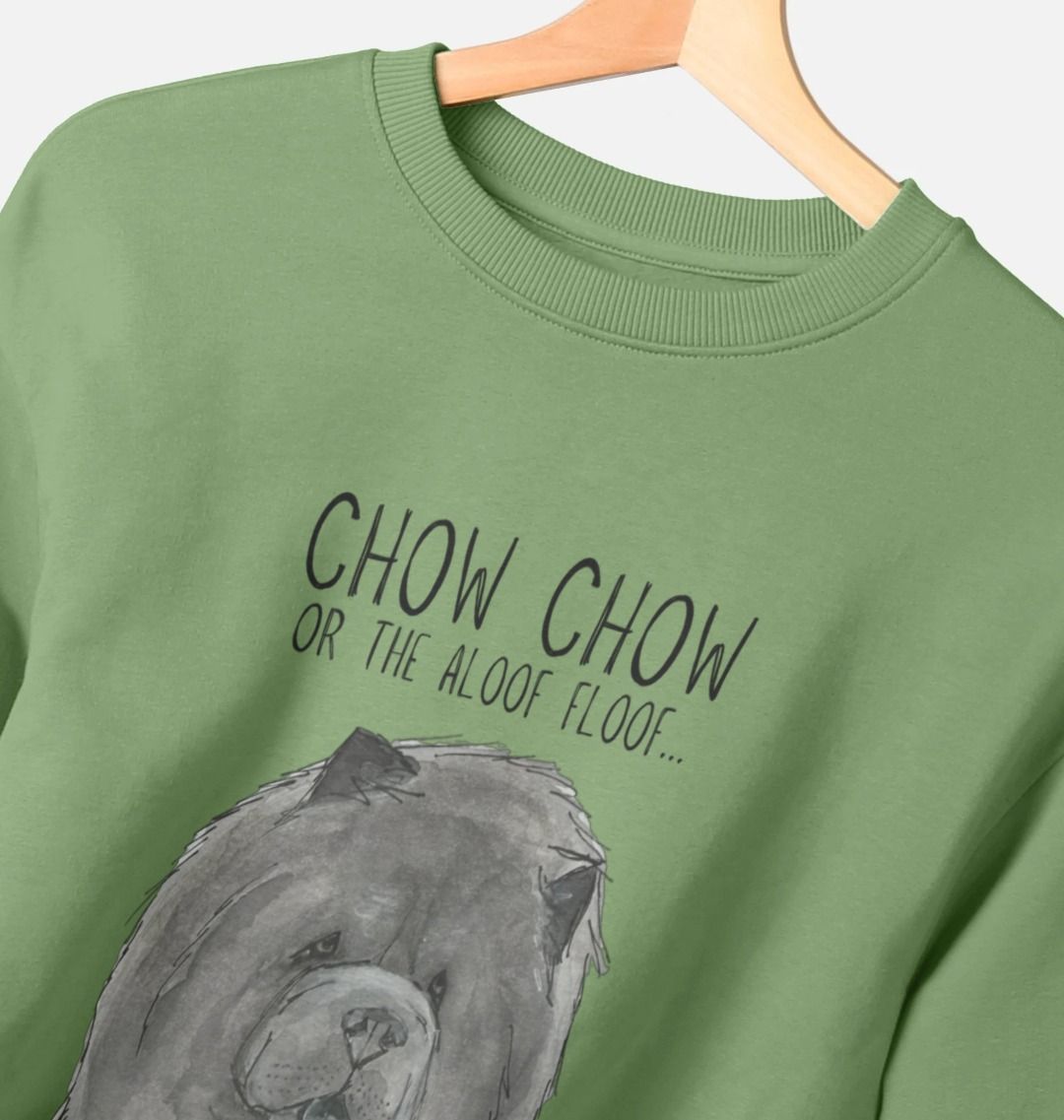 Blue Chow Chow Oversized Sweatshirt for Women