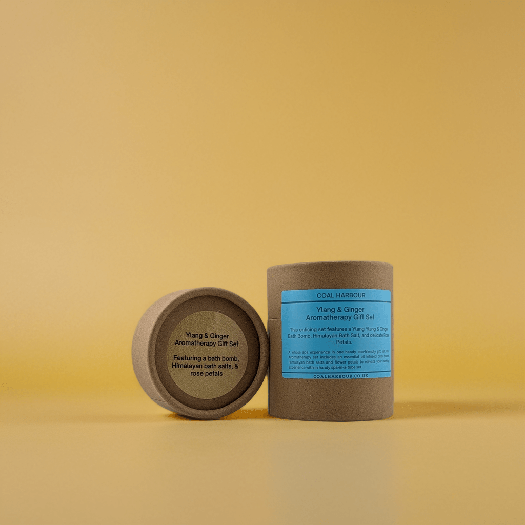 Ylang and Ginger Bath Bomb Gift Set with Himalayan Salt and Rose Petals