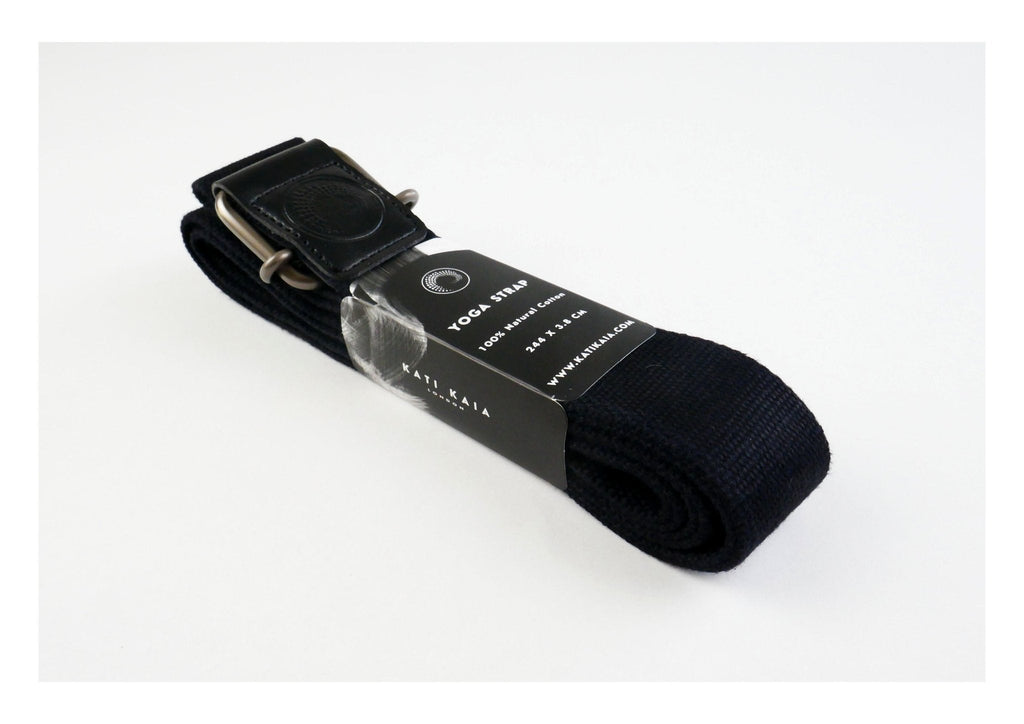 Natural Cork Yoga Block and Cotton Alignment Strap Set