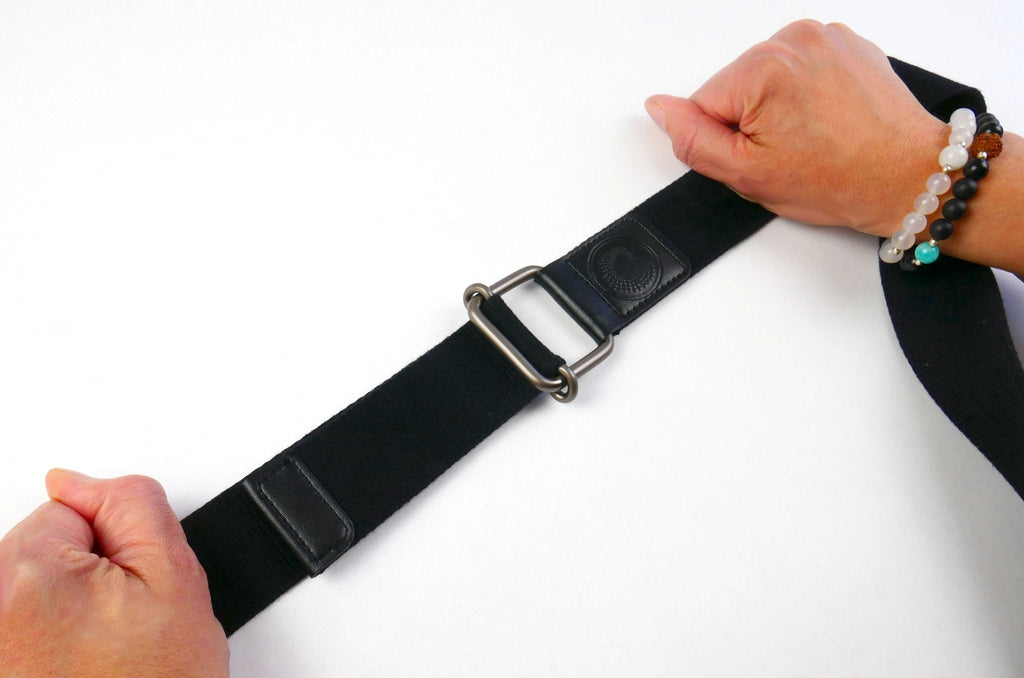 Natural Cork Yoga Block and Cotton Alignment Strap Set