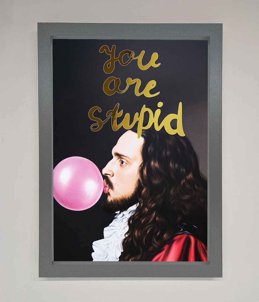 You Are Stupid Foil Print