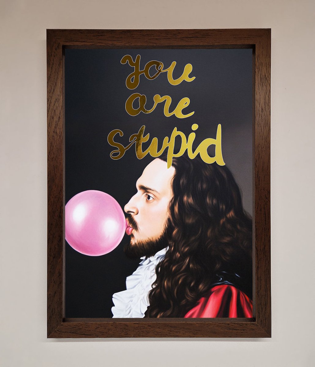 You Are Stupid Foil Print