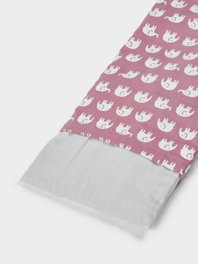 Organic Cotton Lavender Scented Elephant Eye Pillow with Linseed Fill