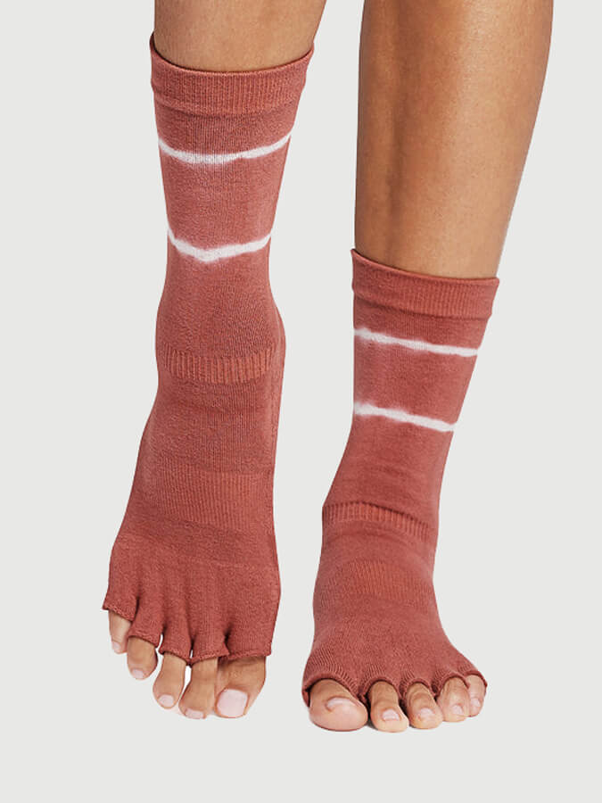 Crew Half Toe Yoga Grip Socks for Women