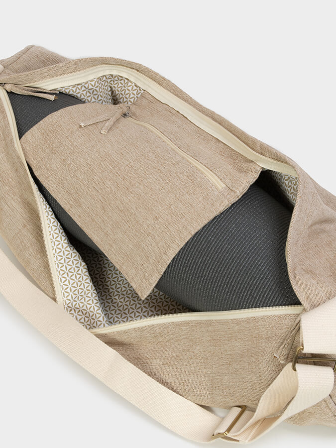 Organic Cotton Two Toned Yoga Mat Bag