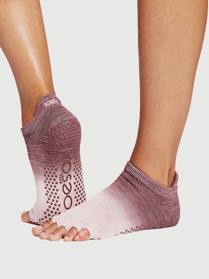 Low Rise Half Toe Yoga Grip Socks for Women