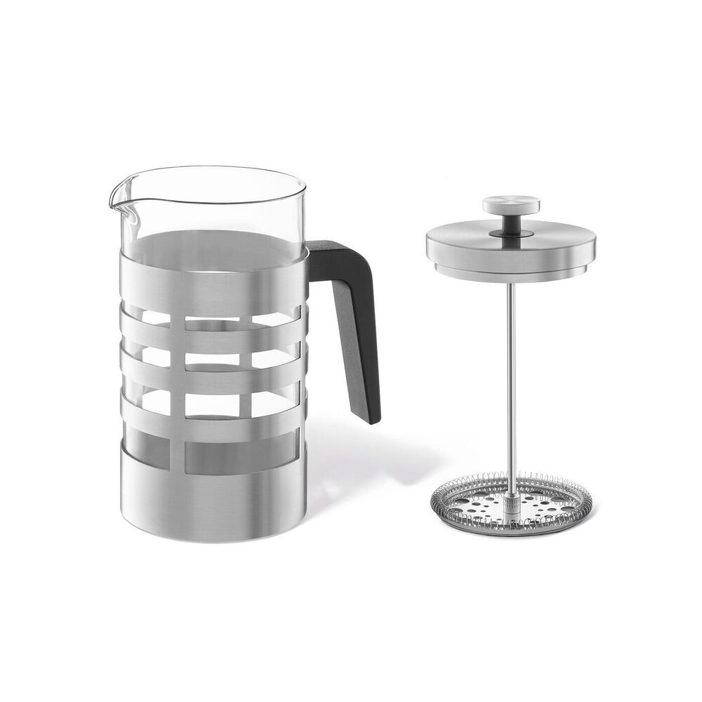 Premium Brushed Steel French Press Coffee Maker 1L