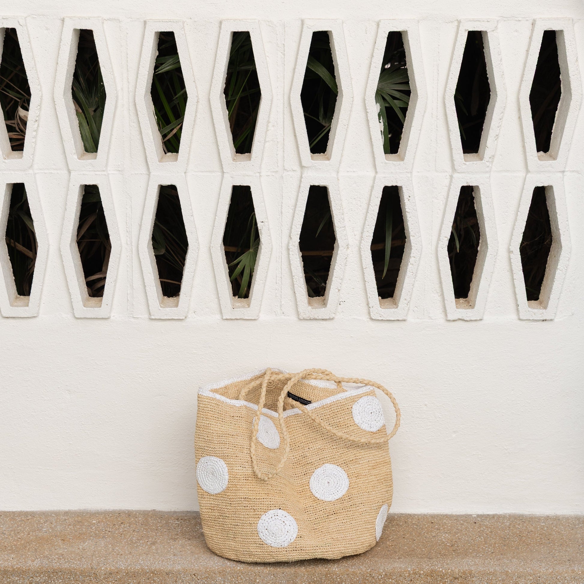 Handmade Raffia XL Bucket Tote Bag