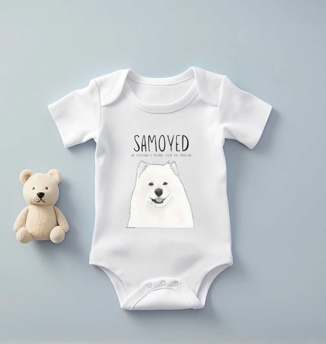 Samoyed Baby Bodysuit