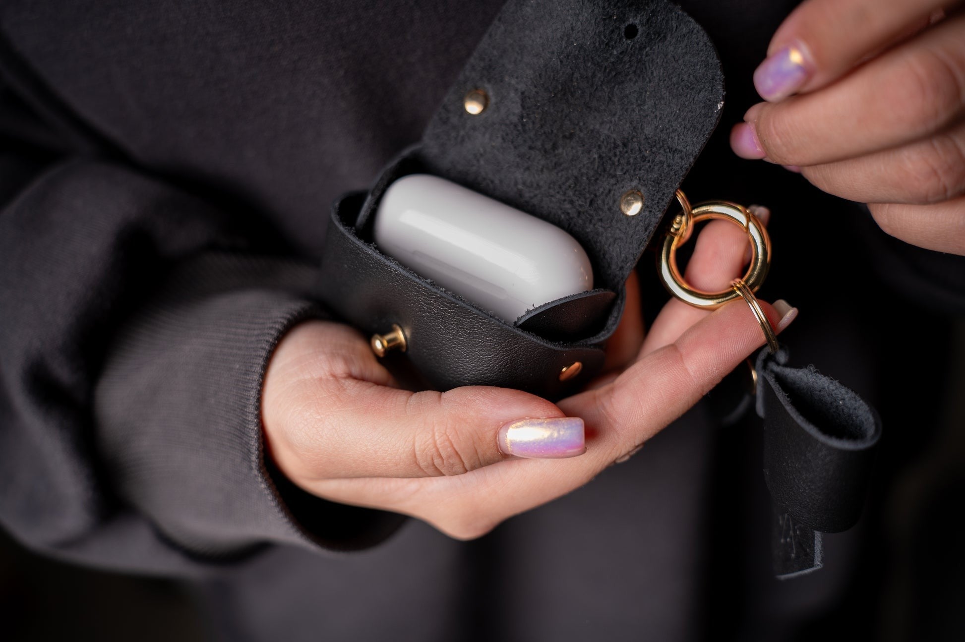 Mini Leather Charms for Bags & Keys - Handmade, Clip-On with Custom Metal Details by Zelma Kraft at www.brixbailey.com