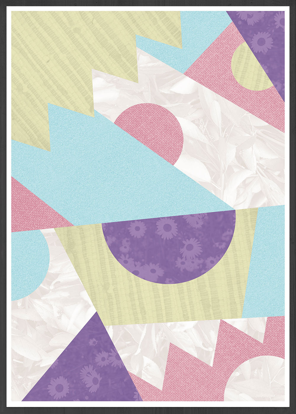 Zig Zag Pop Pastel Geometric Wall Art Print