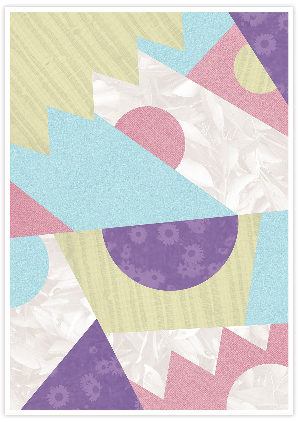 Zig Zag Pop Pastel Geometric Wall Art Print