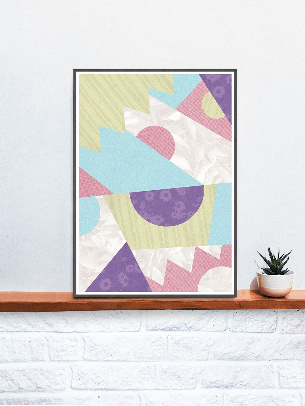 Zig Zag Pop Pastel Geometric Wall Art Print