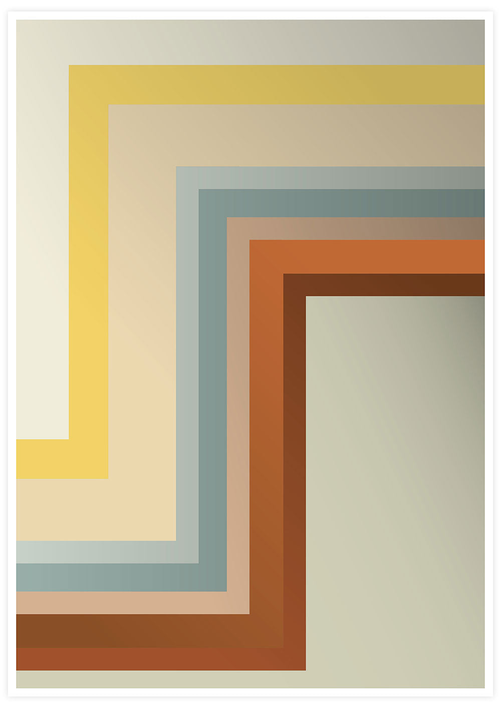 Zig Zag Retro Wall Print