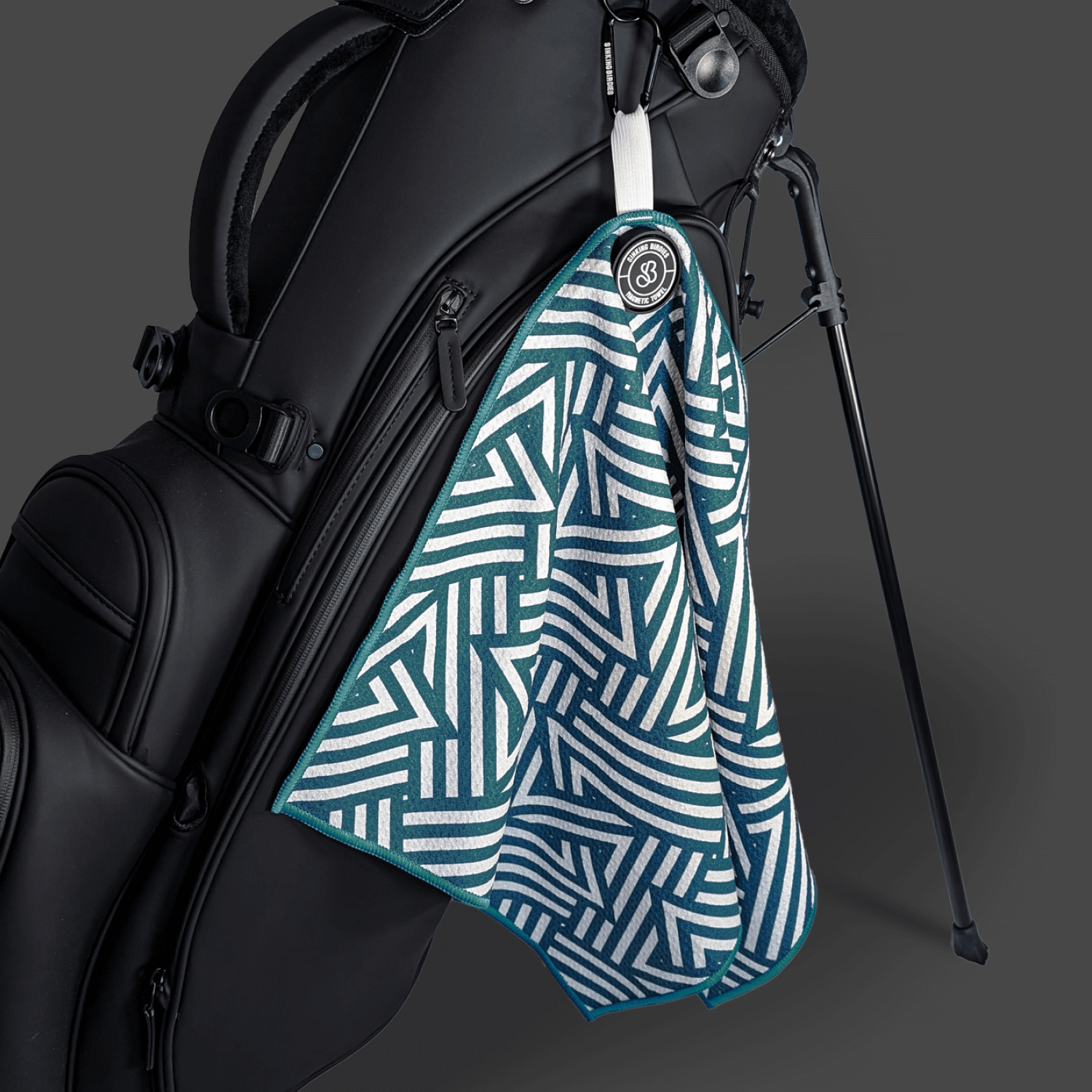 Magnetic Golf Towel with ZigZag Pattern