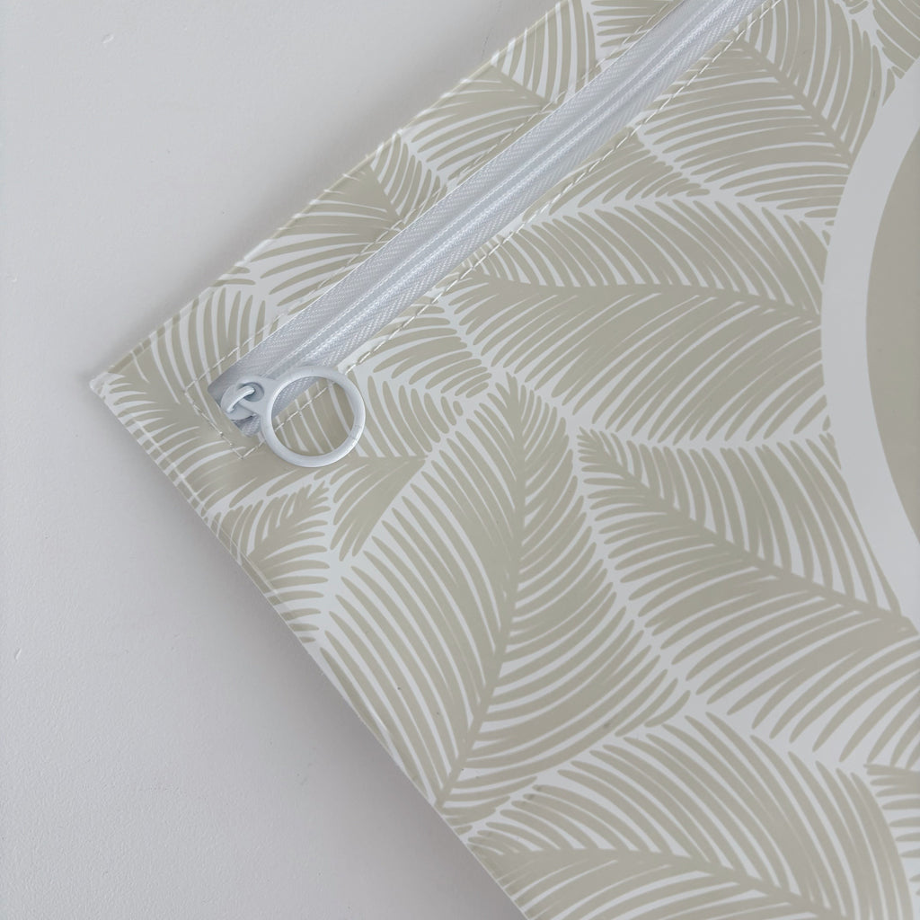 Hospital Bag Organiser Pouches - Unisex Beige Leaf Print