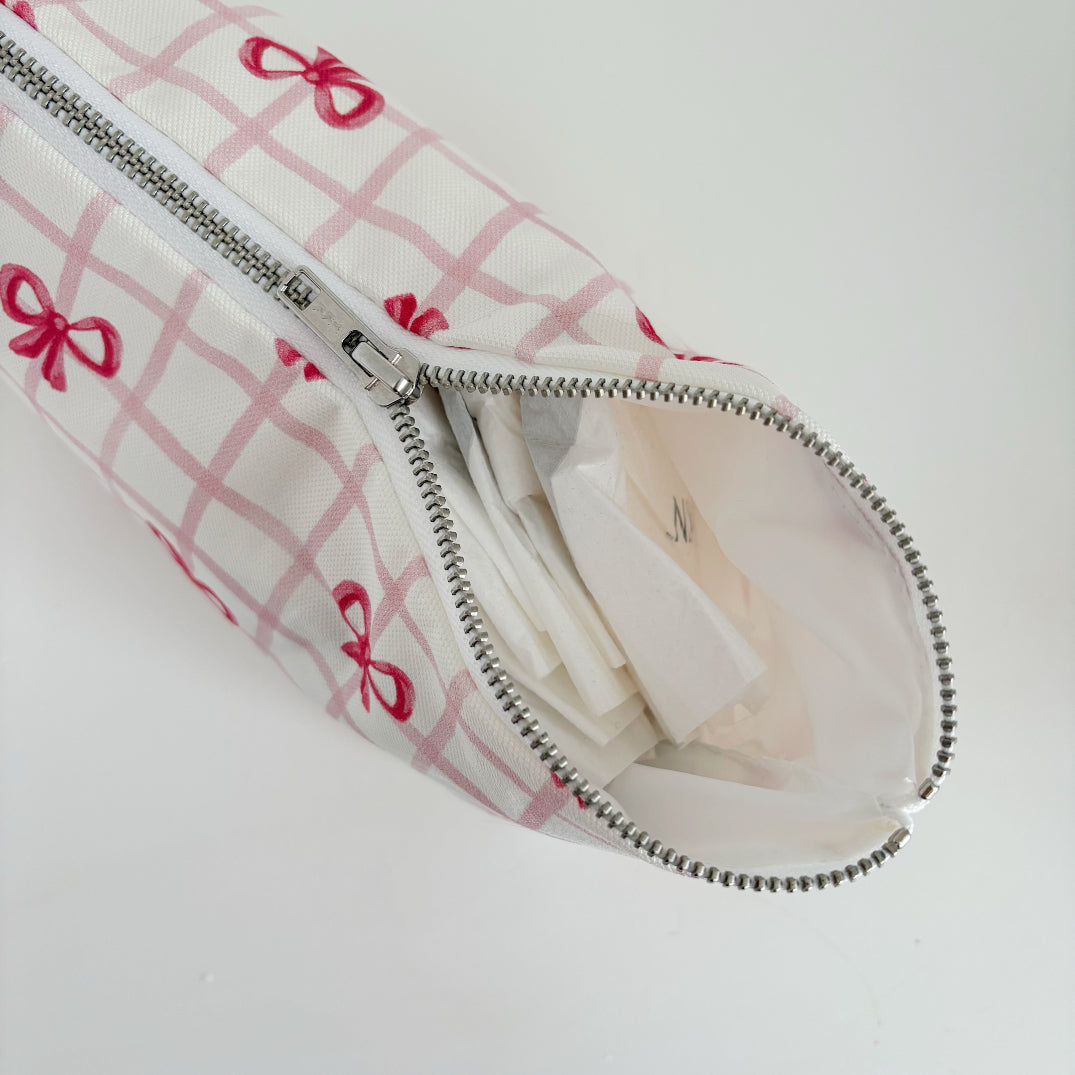 Nappy Wallet - Pink Bows