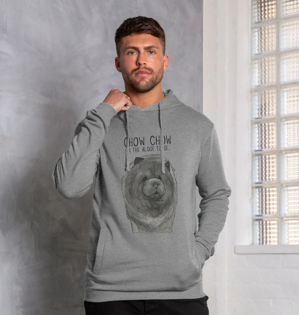 Blue Chow Chow Men's Hoodie with Aloof Floof Design