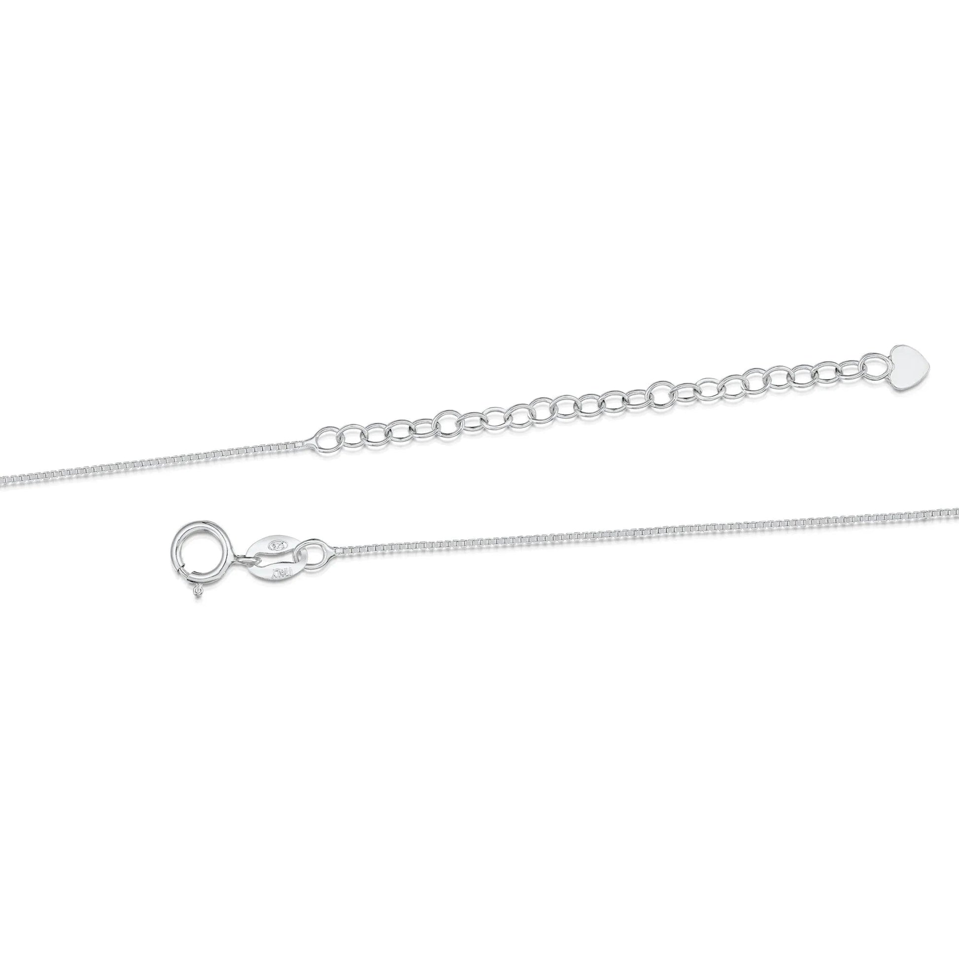 Real Flower Teardrop Pendant Necklace in Sterling Silver