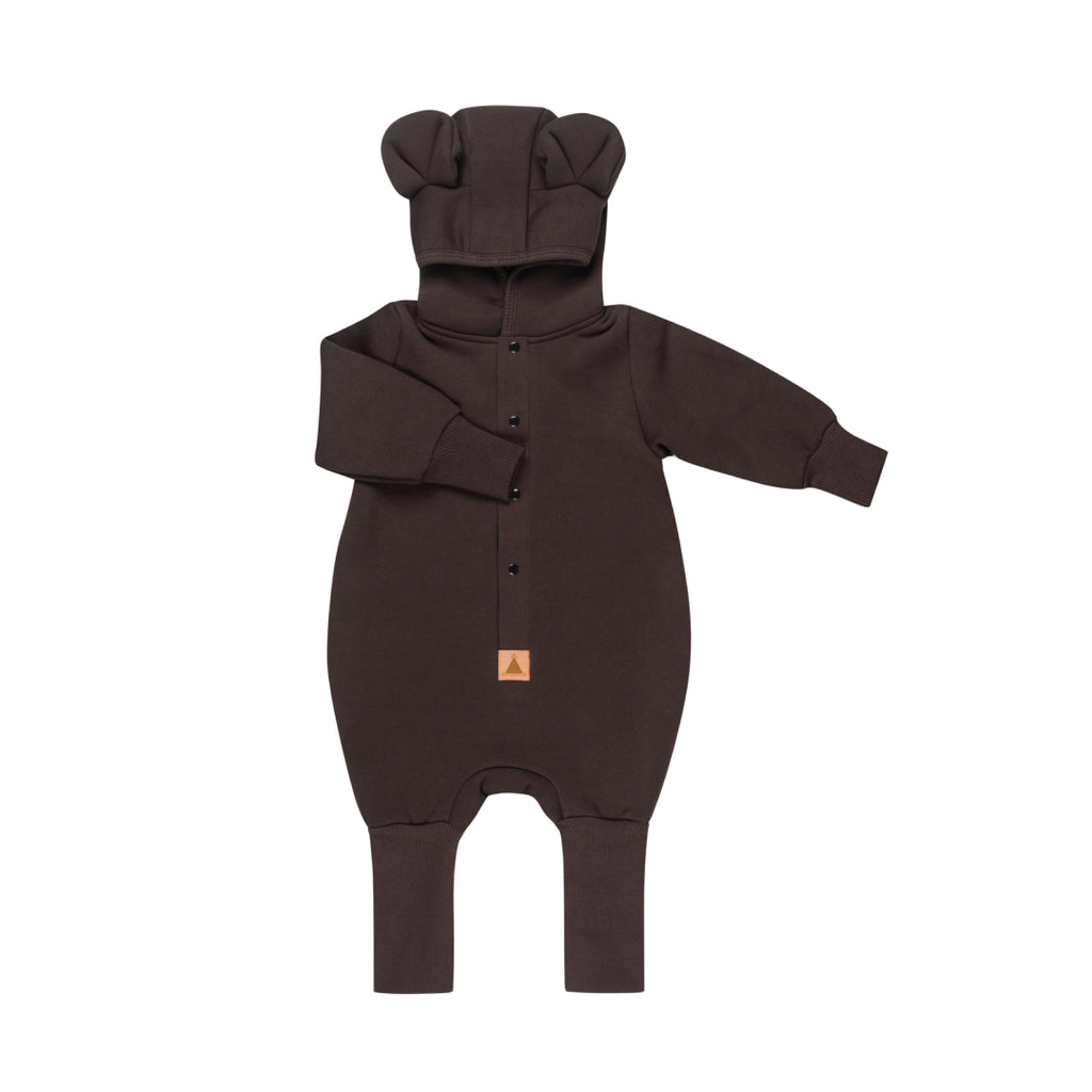 Bear Hood Jumpsuit for Kids – Cozy & Stretchable Cotton by Zezuzulla at www.brixbailey.com