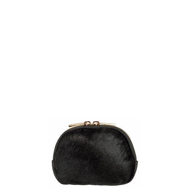 Black Hair On Hide Leather Coin Purse - Brix and Bailey® - Contemporary Bag, Watch and Accessory Brand