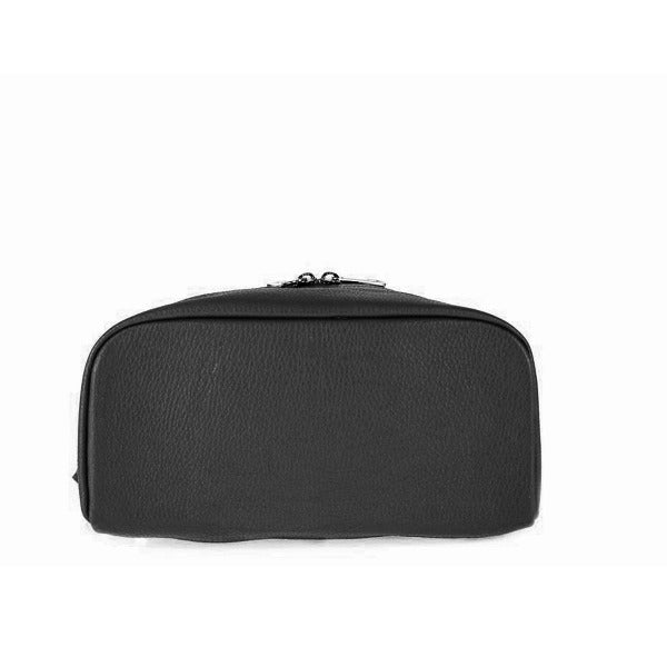 Essential Black Pebbled Leather Zip Around Backpack