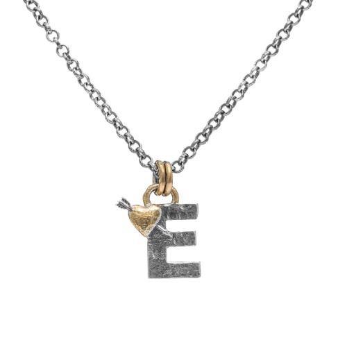 Handcrafted Silver & Gold Initial Necklace - Sostter Collection by Sostter at brixbailey.com
