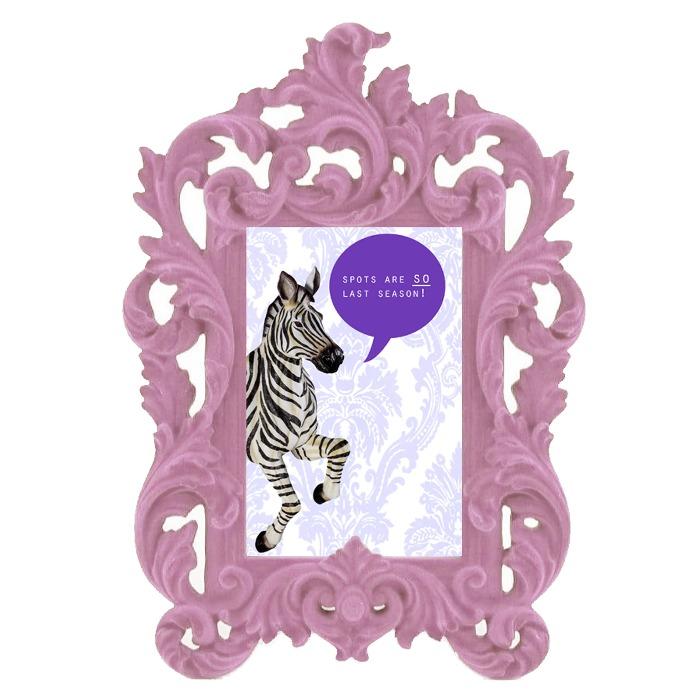 Vintage Soft Pink Flocked Photo Frame – Unique & Luxurious by Sostter at brixbailey.com