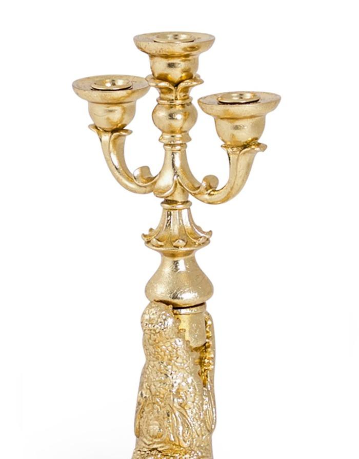 Gold Crocodile Candelabra