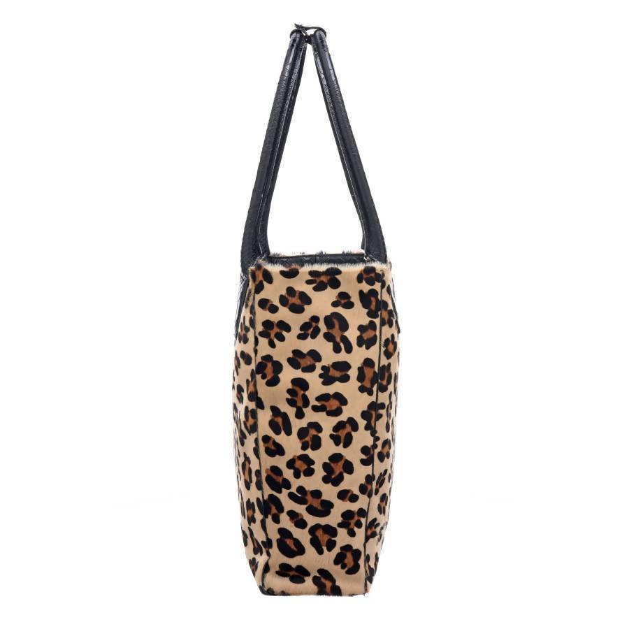 NEW Leopard Leather Day Tote Bag for Daily Style