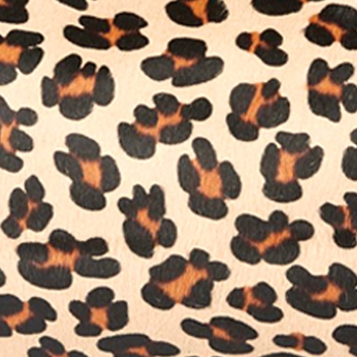 NEW Leopard Foldover Calf Hair Leather Clutch