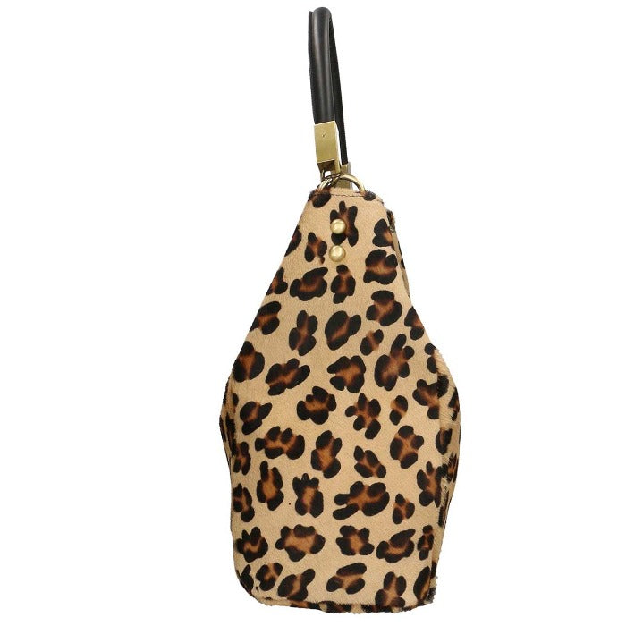 Leopard Print Calf Hair Tassel Bag – Chic & Versatile by Sostter at brixbailey.com