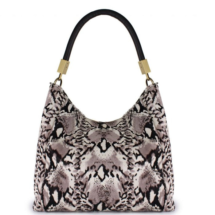 NEW Snake Print Hair On Hide Premium Leather Bag
