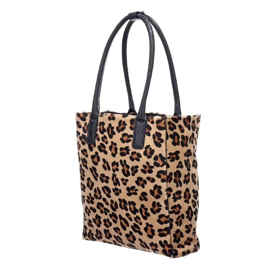 NEW Leopard Leather Day Tote Bag for Daily Style