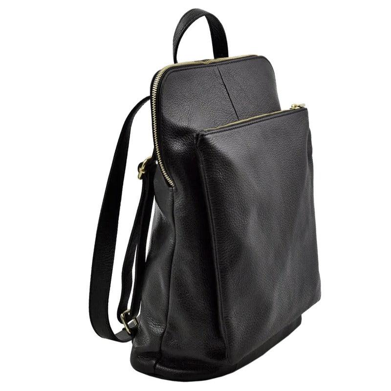 Versatile Black Leather Backpack – Stylish & Multi-Wear by Sostter at brixbailey.com