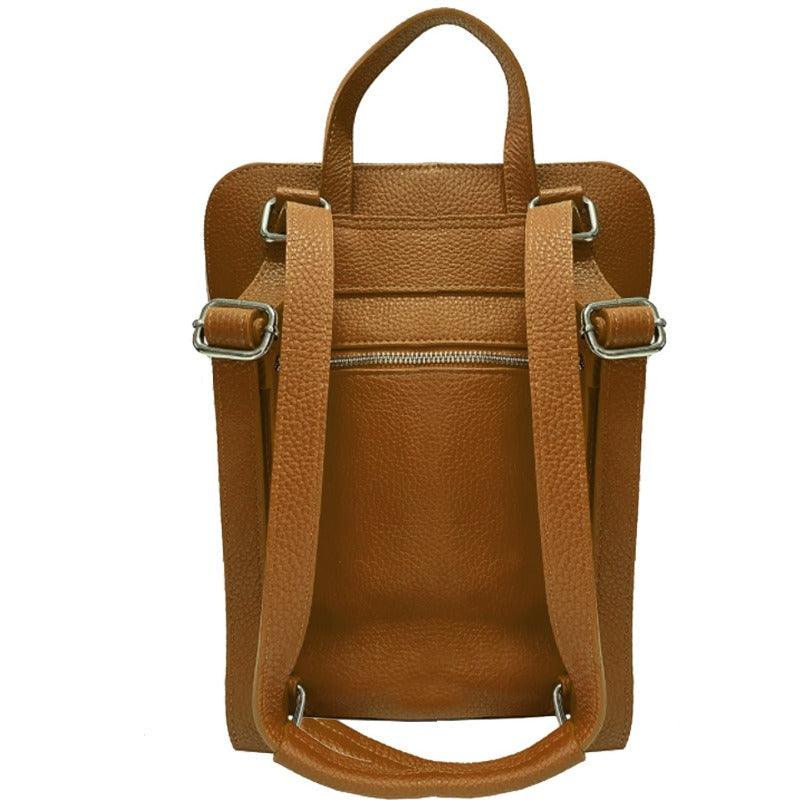 Camel Soft Pebbled Leather Backpack – Versatile & Stylish by Sostter at brixbailey.com