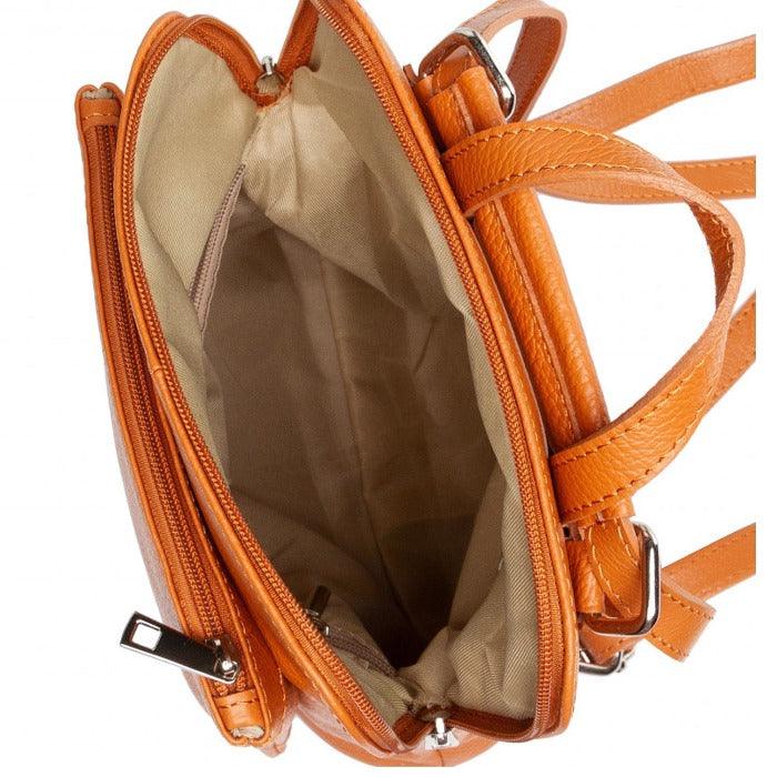 Clementine Orange Leather Backpack – Stylish & Versatile by Sostter at brixbailey.com