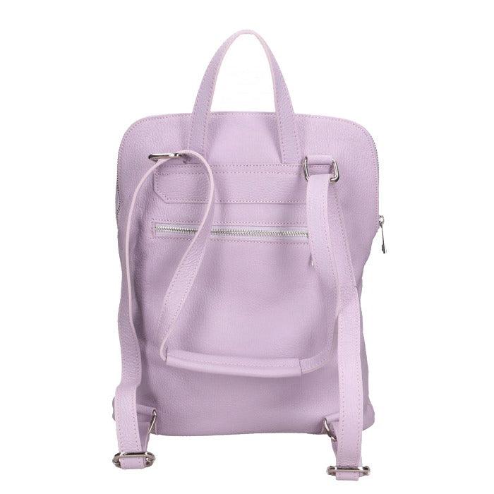 Lilac Pebbled Leather Backpack – Versatile & Elegant Style by Sostter at brixbailey.com