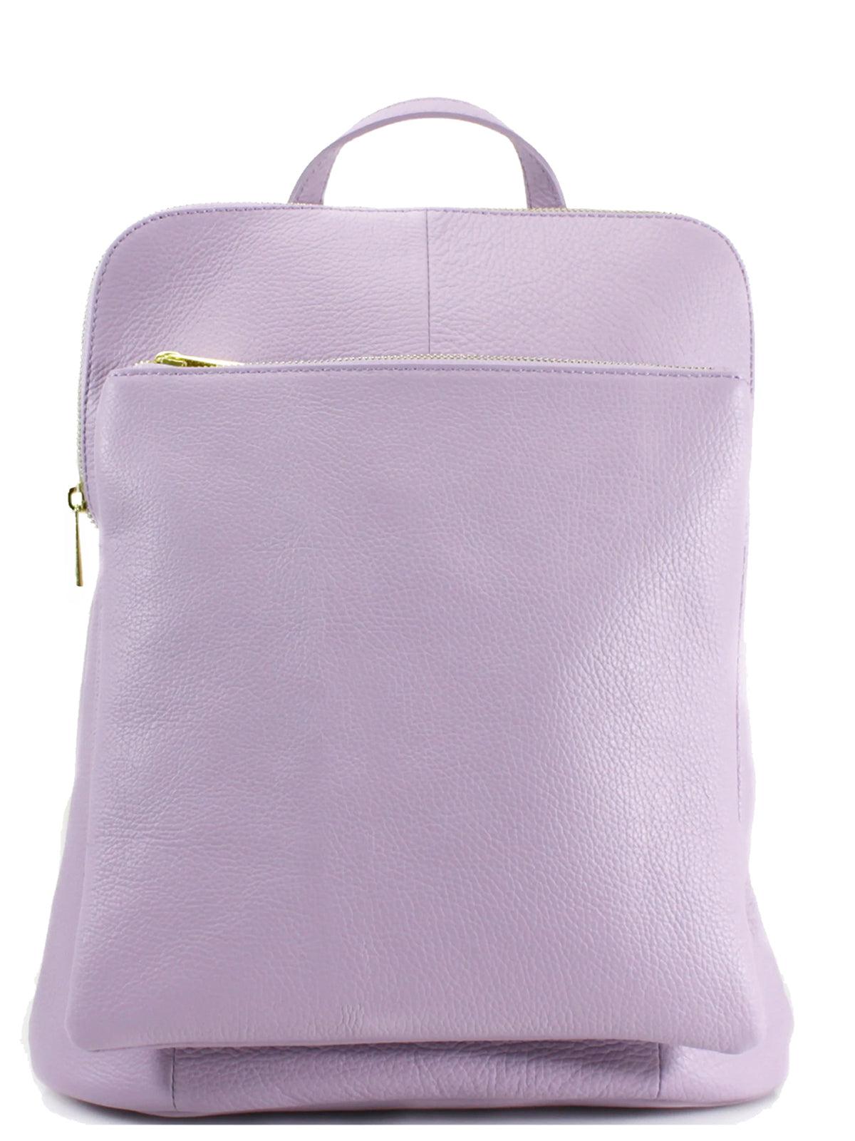 Lilac Pebbled Leather Backpack – Versatile & Stylish Essentials by Sostter at brixbailey.com