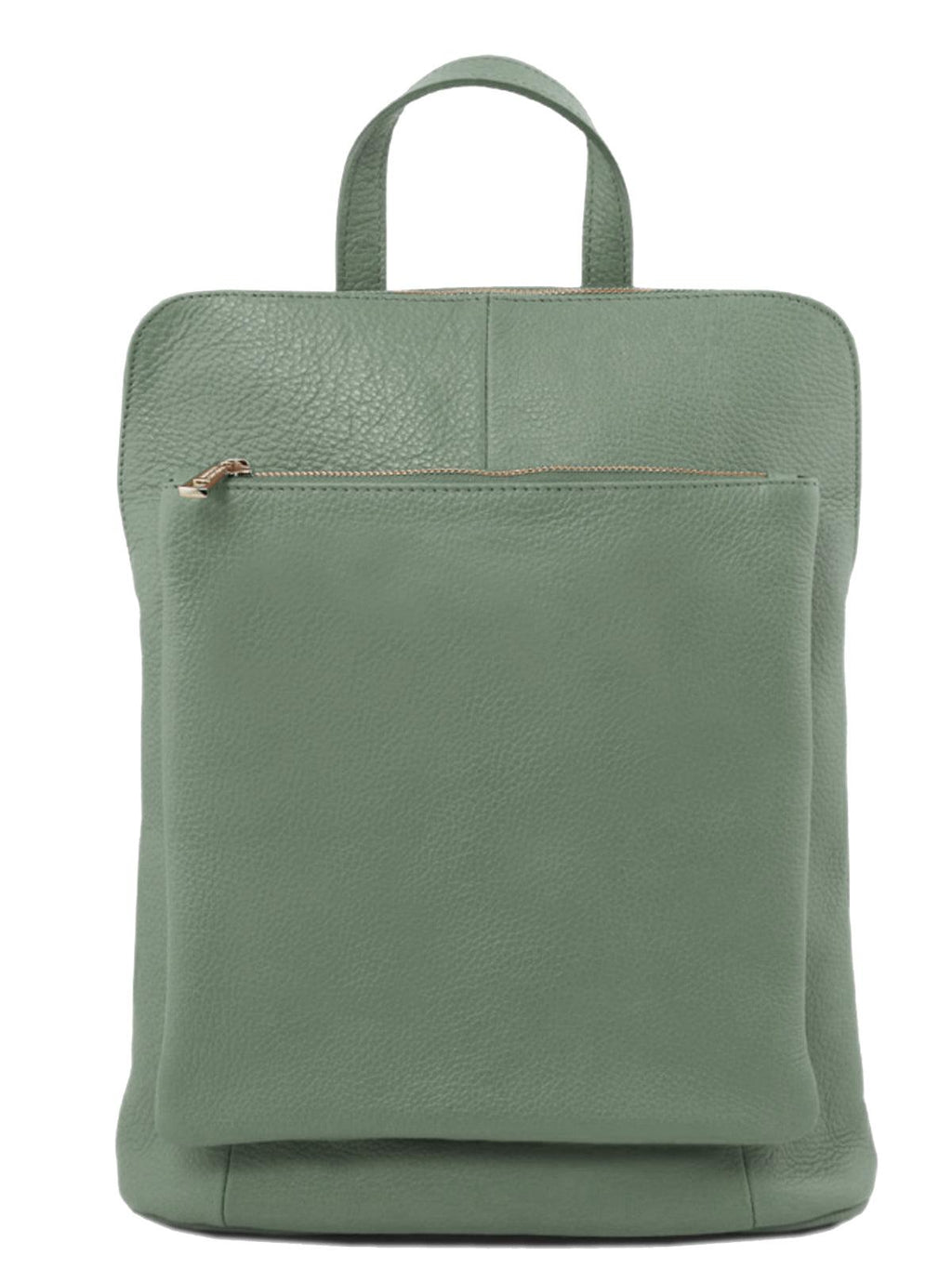 Versatile Sage Leather Backpack – Stylish & Practical for All by Sostter at brixbailey.com